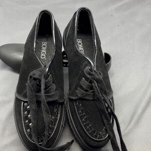 Bongo‎ Men's Black Suede Lace Up Loafers Shoes Size 7